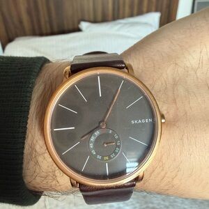 Skagen Brown Leather Watch